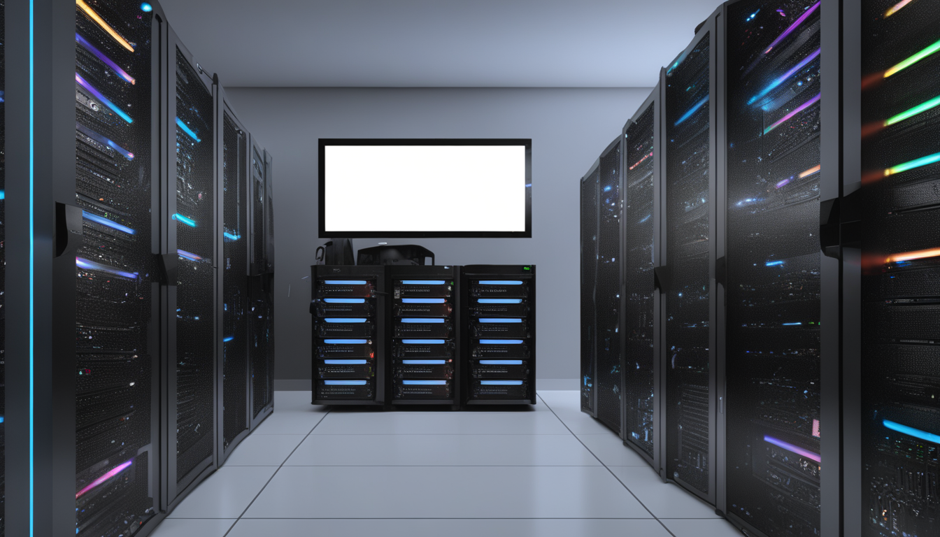 Image of bank of servers in racks